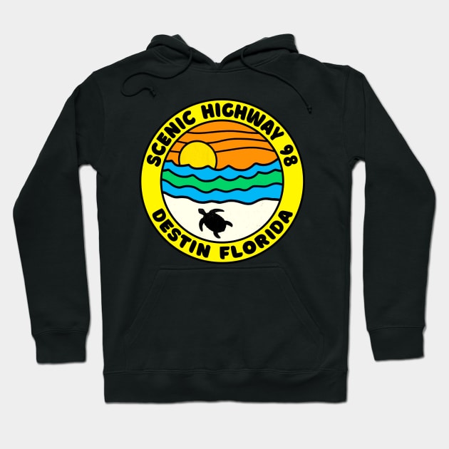 Scenic Highway 98 Destin Beach Florida Palms Panhandle Emerald Coast Hoodie by TravelTime